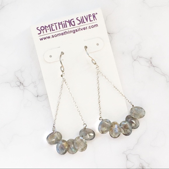 Zina Kao Sterling & Labradorite Earrings - Picture 1 of 2